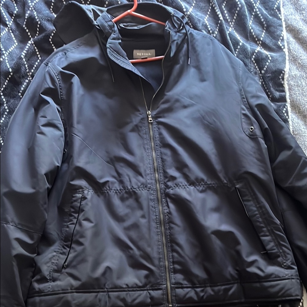 Merona Midnight Black Hooded Ski Jacket